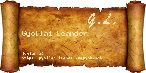 Gyollai Leander névjegykártya